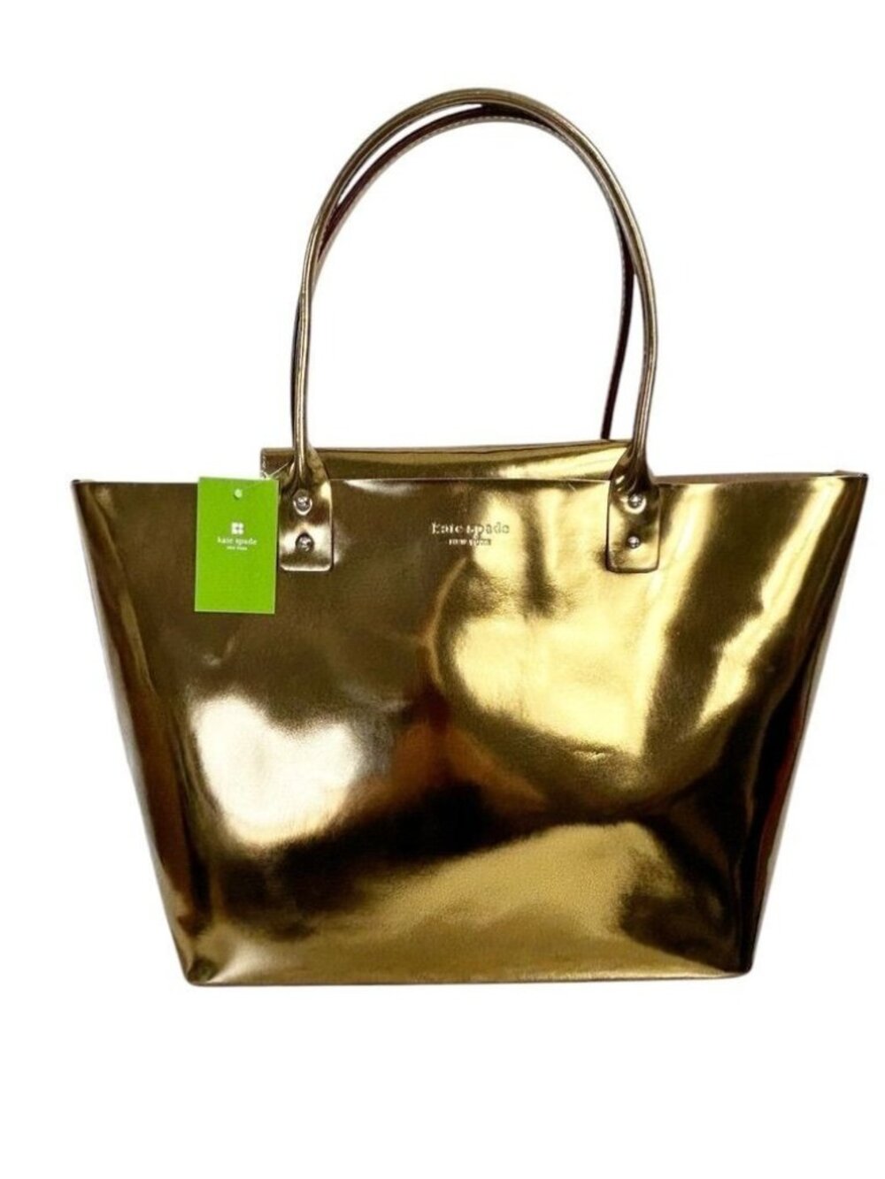 Kate Spade Small Coal Tote in Metallic London Bronze  - New
